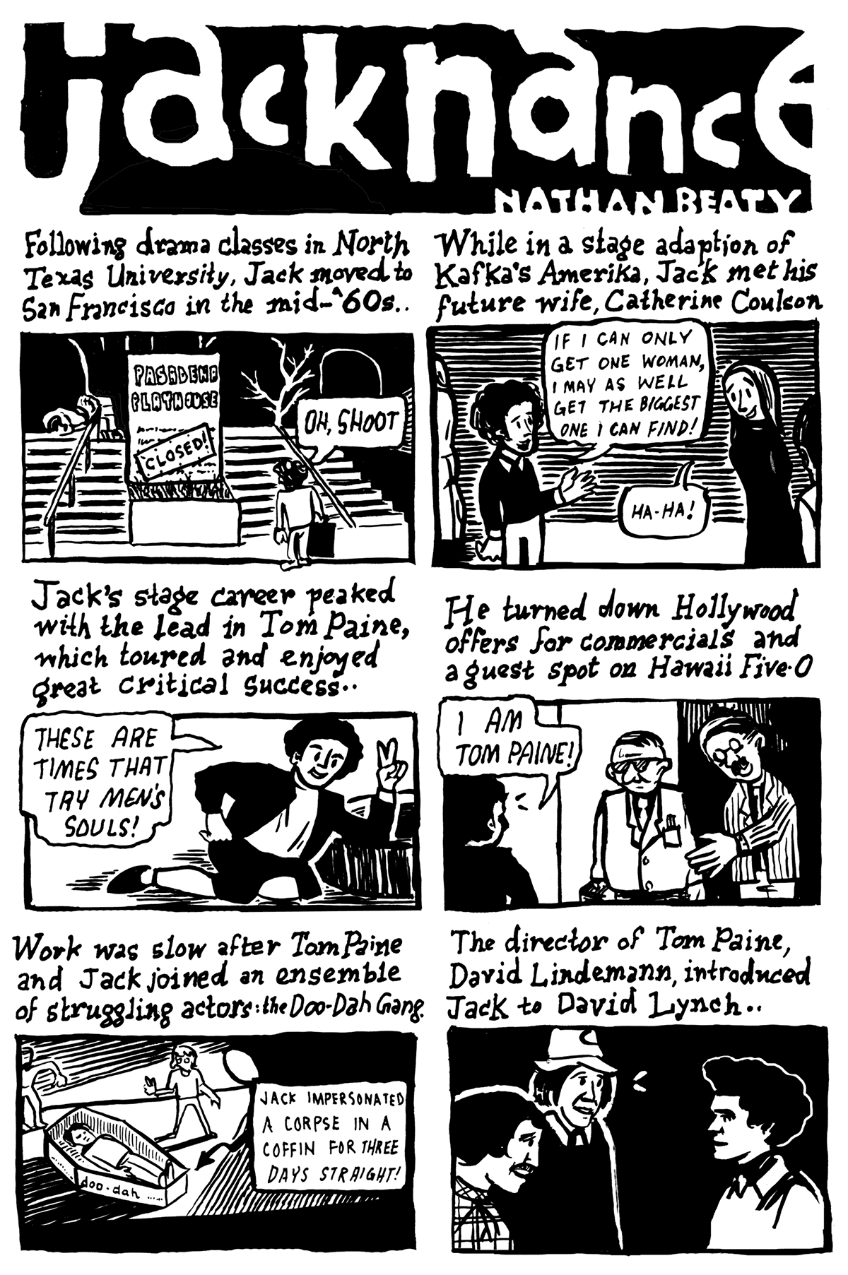 Jack Nance Biography Comic