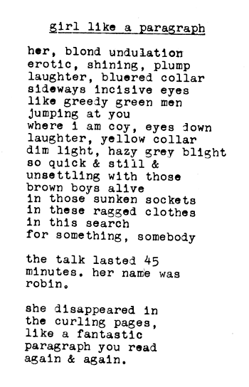 girl like a paragraph by nate beaty