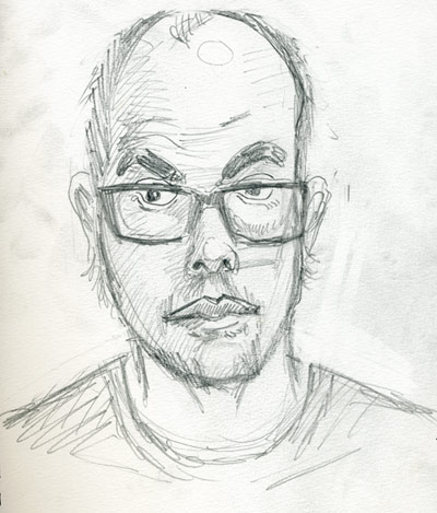 nate beaty self portrait sketch 1