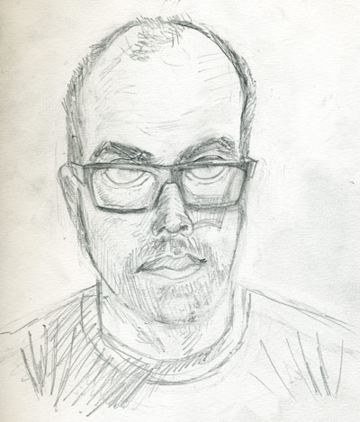 nate beaty self portrait sketch 2