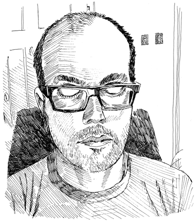 nate beaty self portrait sketch 3