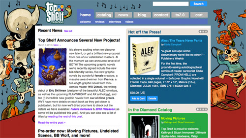top shelf comix relaunch screenshot