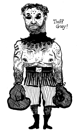 tuff guy, the creepy clown boxer