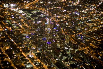 aerial view of los angeles, coming into LAX